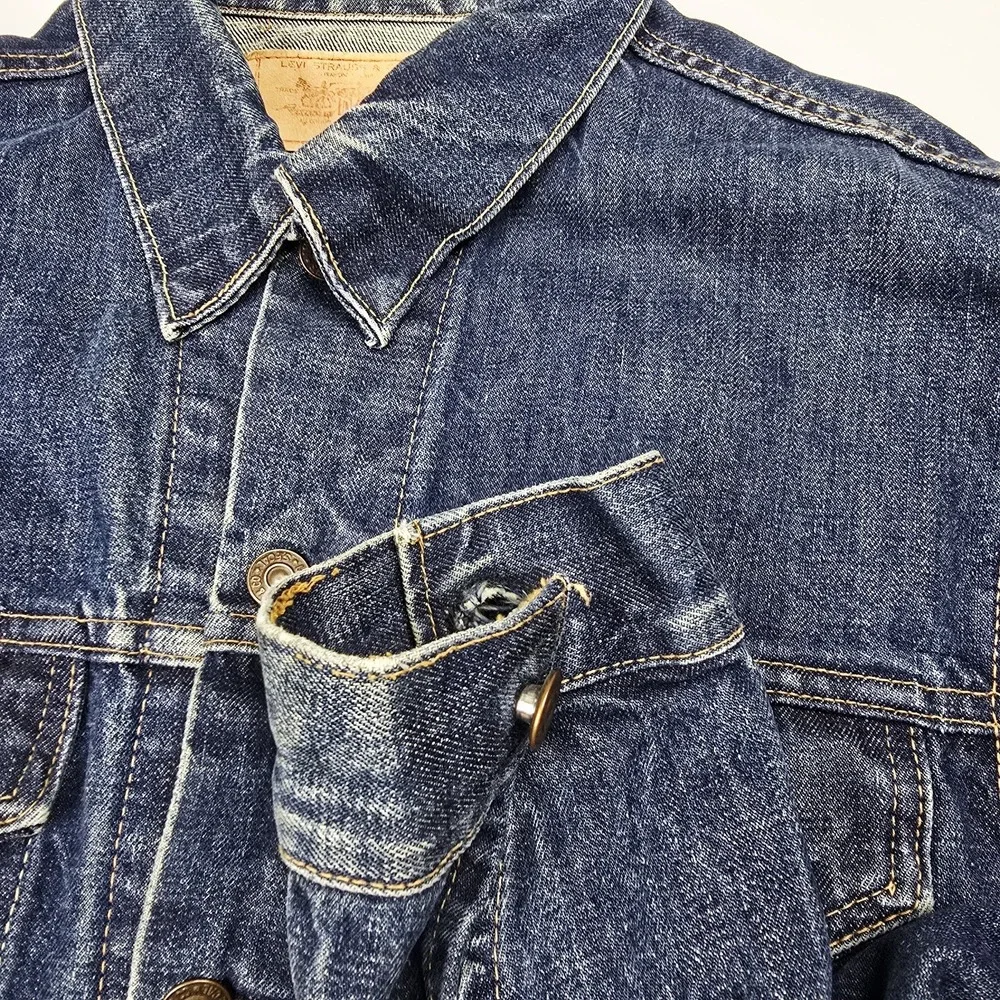 Levis 557XX Big E Denim Jacket 1960s Type III 521 Button Early USA Cone Selvedge